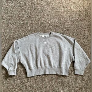 Adidas Women’s Gray Cropped Sweatshirt